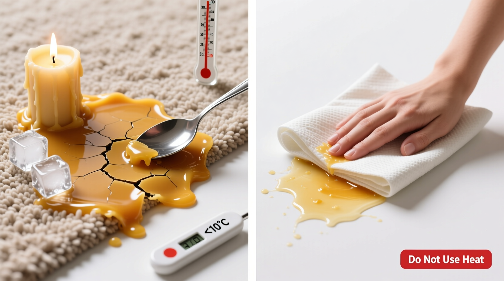 how to remove candle wax from carpet without melting it deeper into fibers