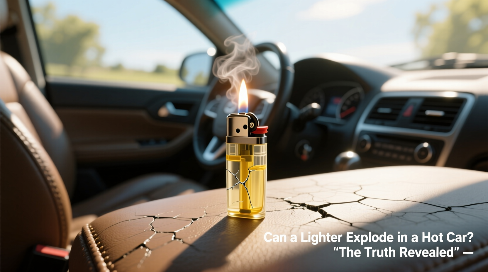 can a lighter explode in a hot car