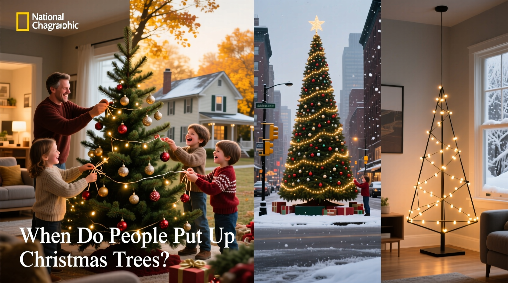 when do people put up christmas tree
