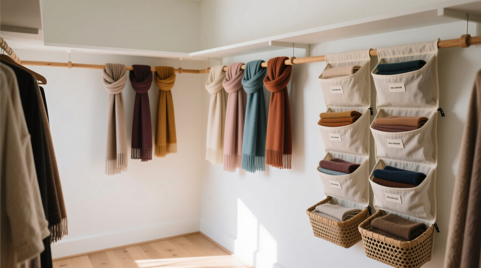 closet organization tips for scarves