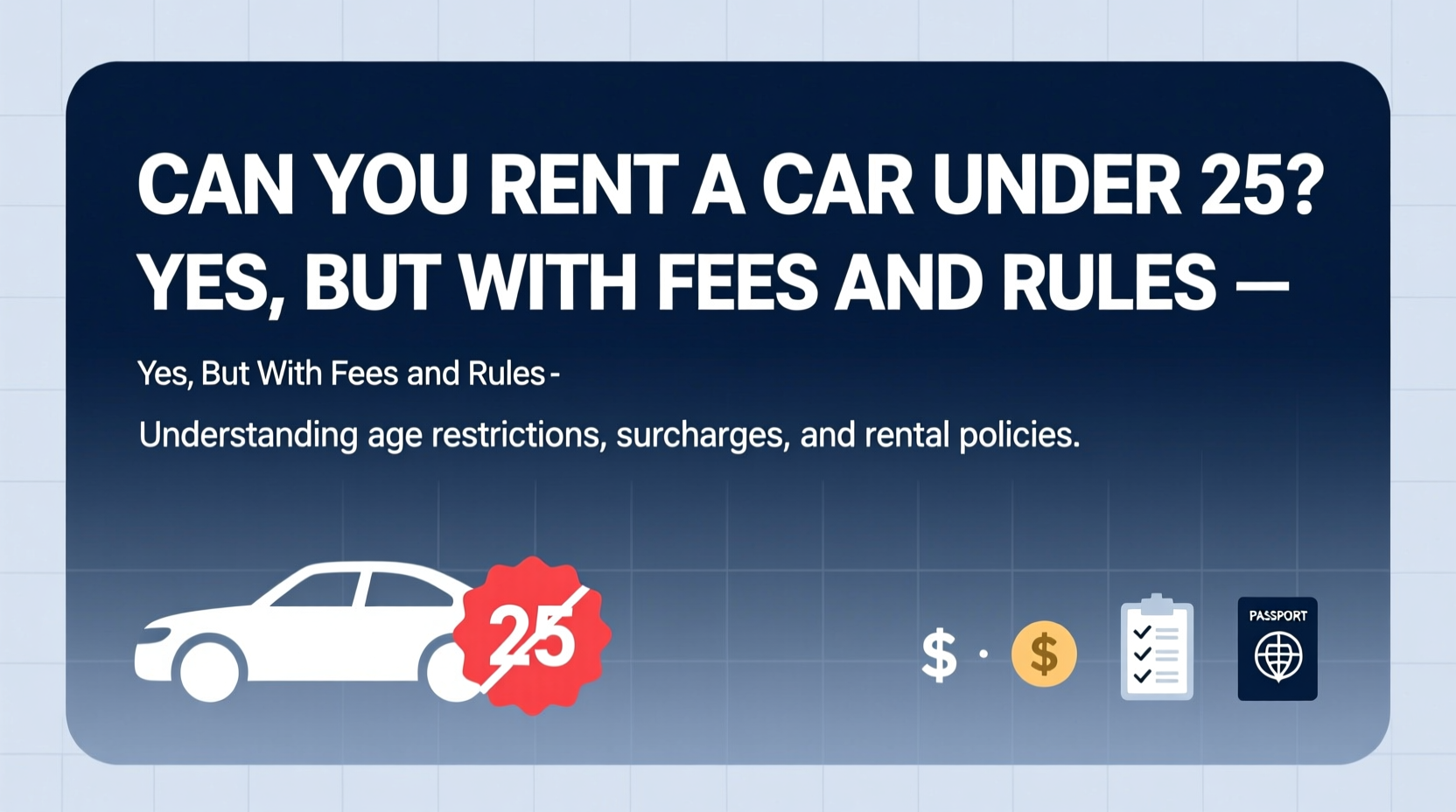 can you rent a car under 25