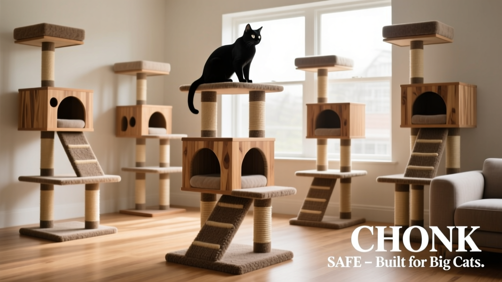 12 Heavy-Duty Cat Trees for Large Cats That Let Your Chonk Climb Safely