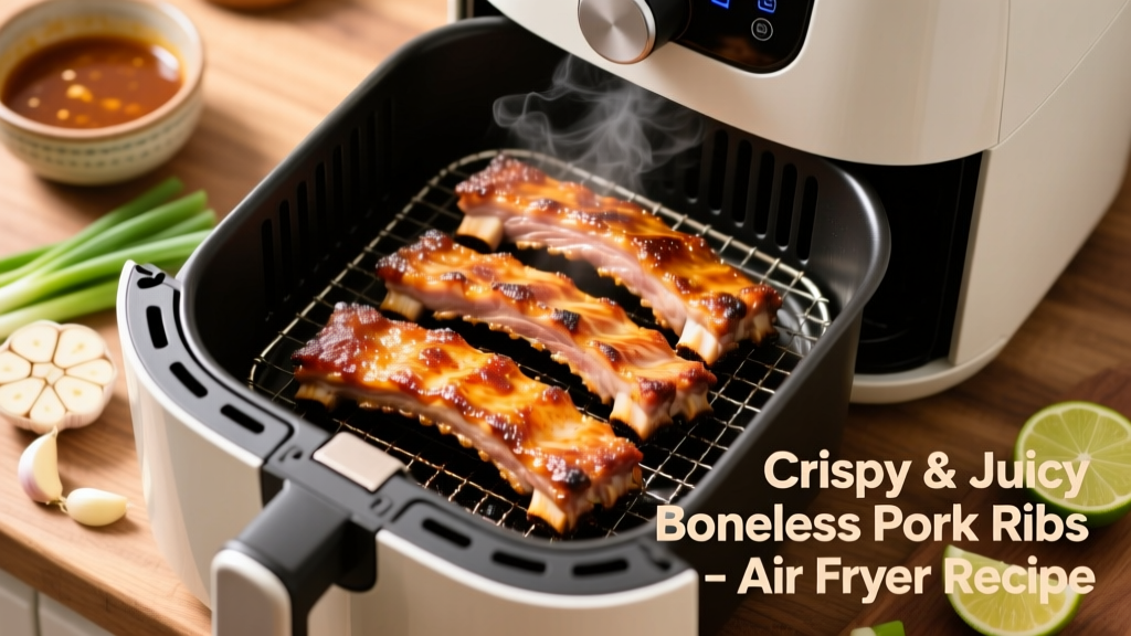 Best Air Fryer Boneless Pork Ribs Recipe (Crispy & Juicy)