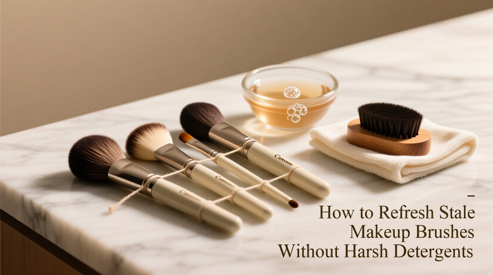 how to refresh stale makeup brushes without harsh detergents