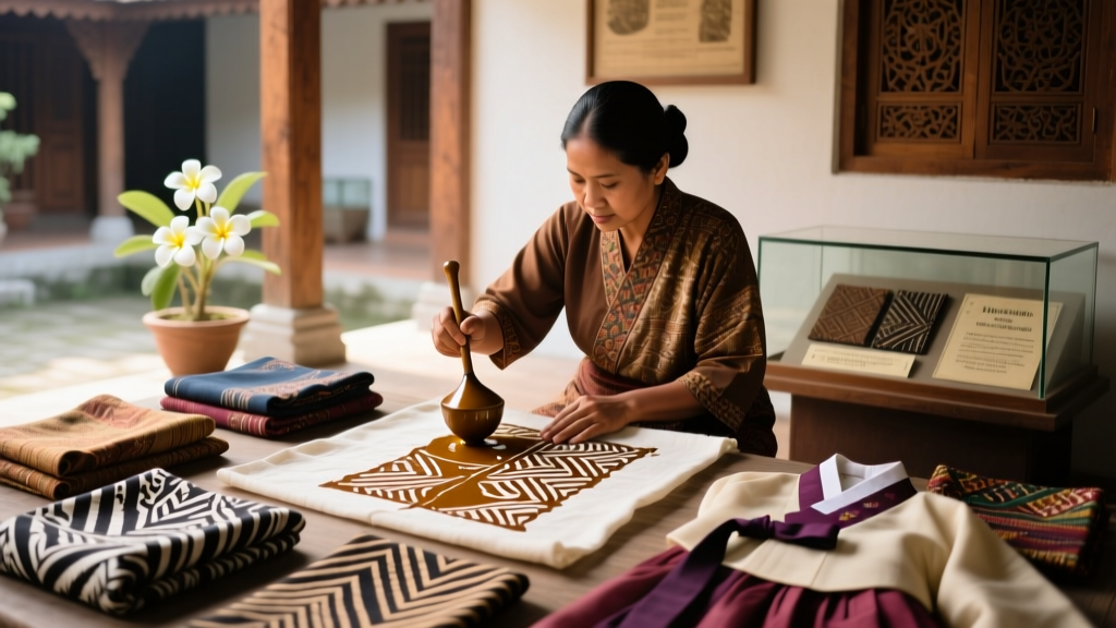 Indonesian Batik Wax Resist Dyeing Steps Javanese Tradition