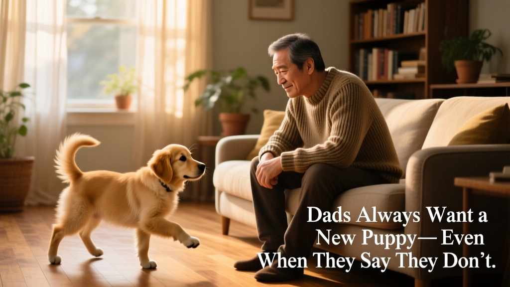 This Video Proves Dads Always Want a New Puppy—Even When They Say They Don't