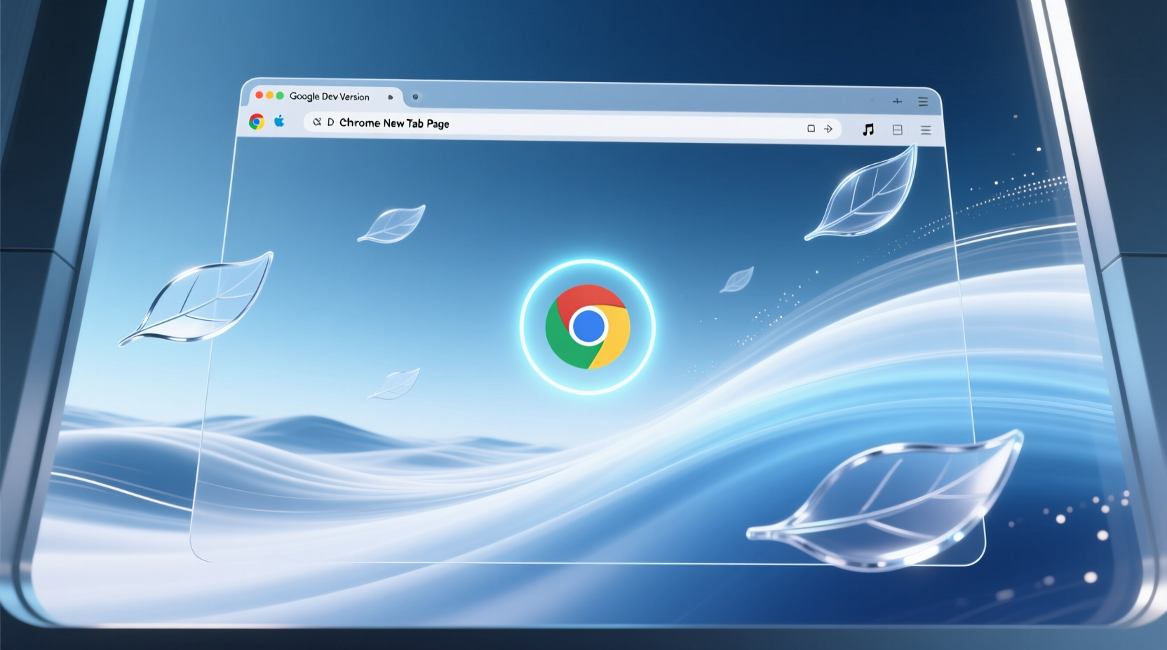google chrome dev version adds new new tab page wind