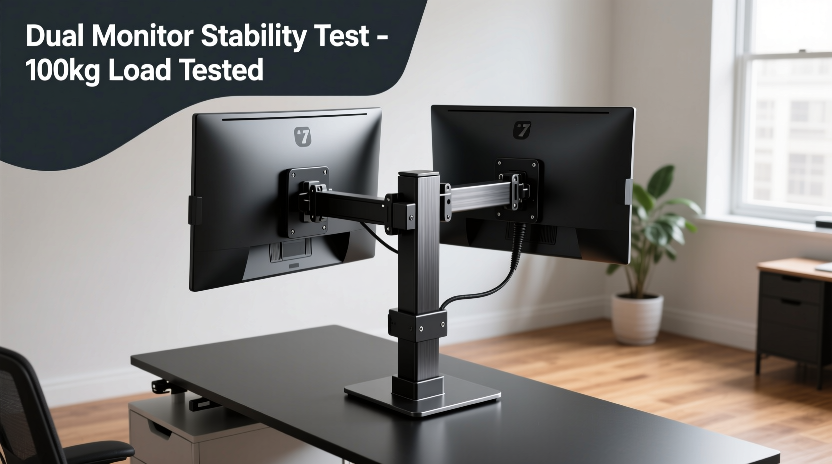 is a standing desk converter stable enough for dual monitors