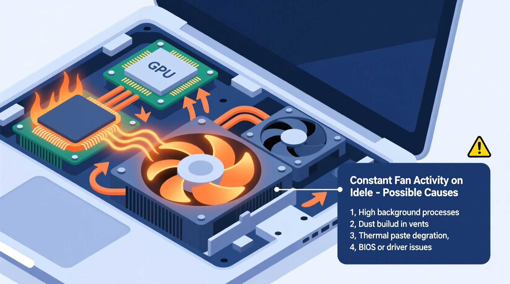 why does my laptop fan run constantly on idle