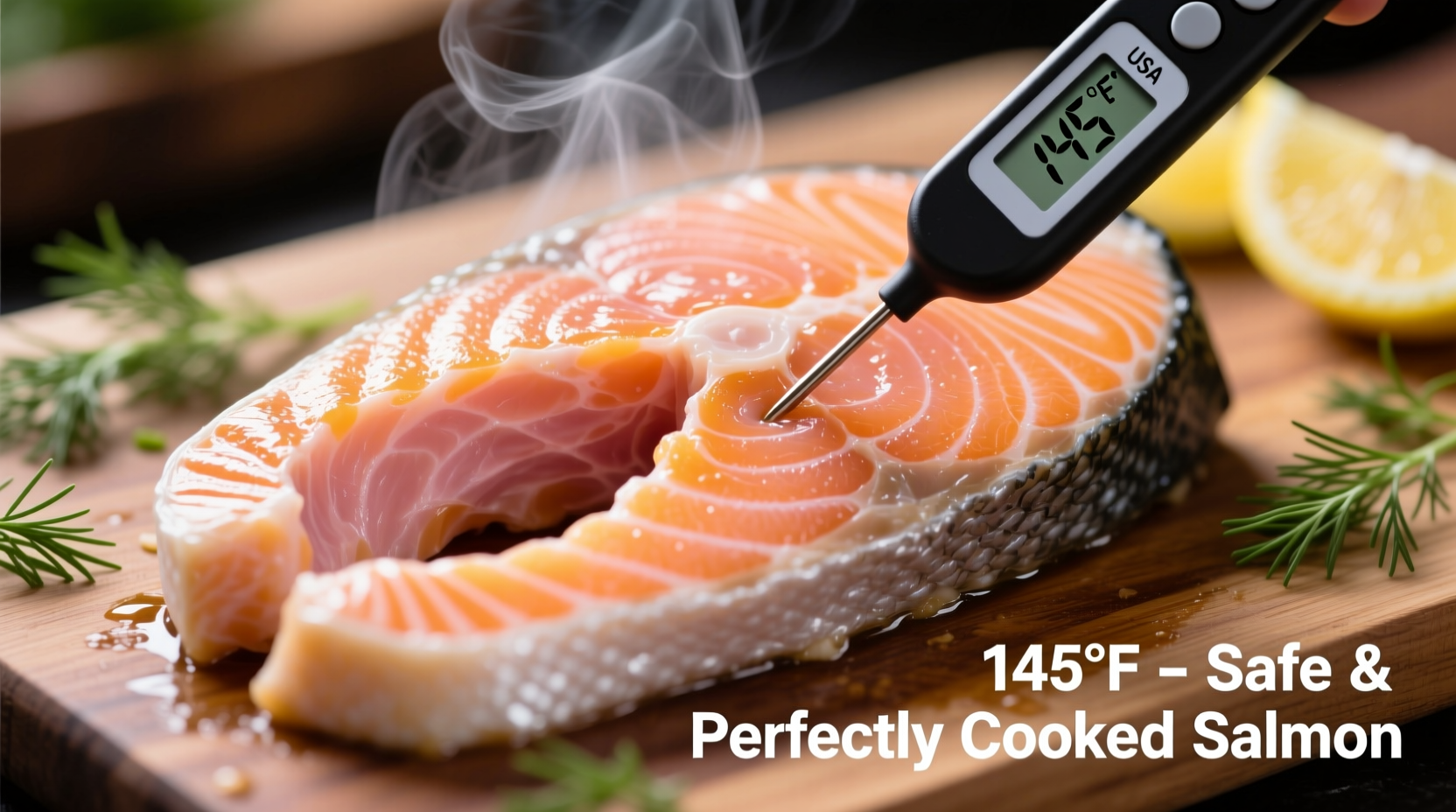 at what temperature is salmon cooked