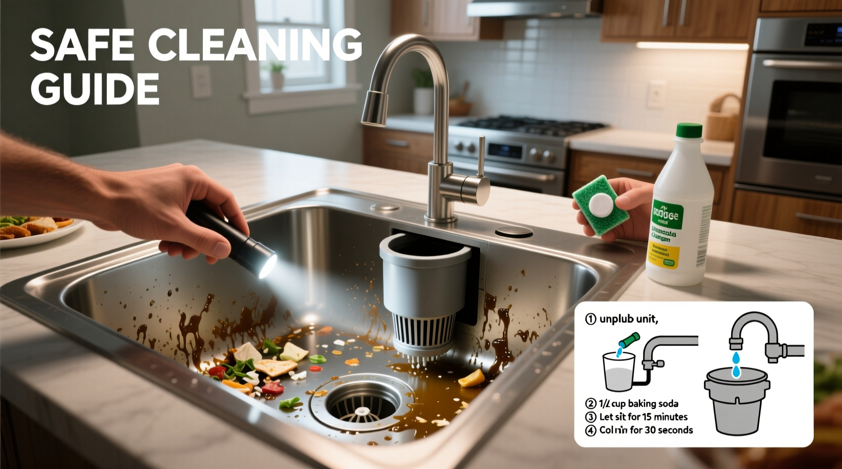 why does my garbage disposal smell bad and how to clean it safely