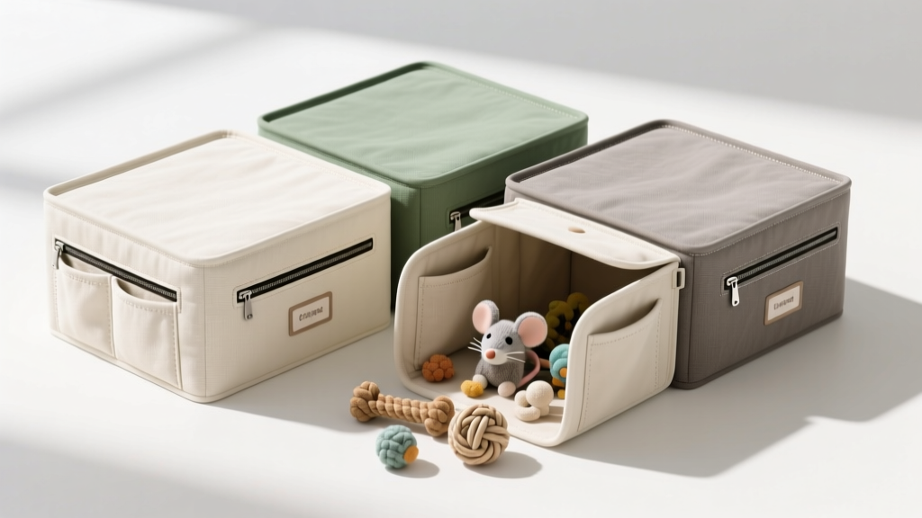 Storing Pet Toys in Multi-Pet Homes: Modular Fabric Bins ...