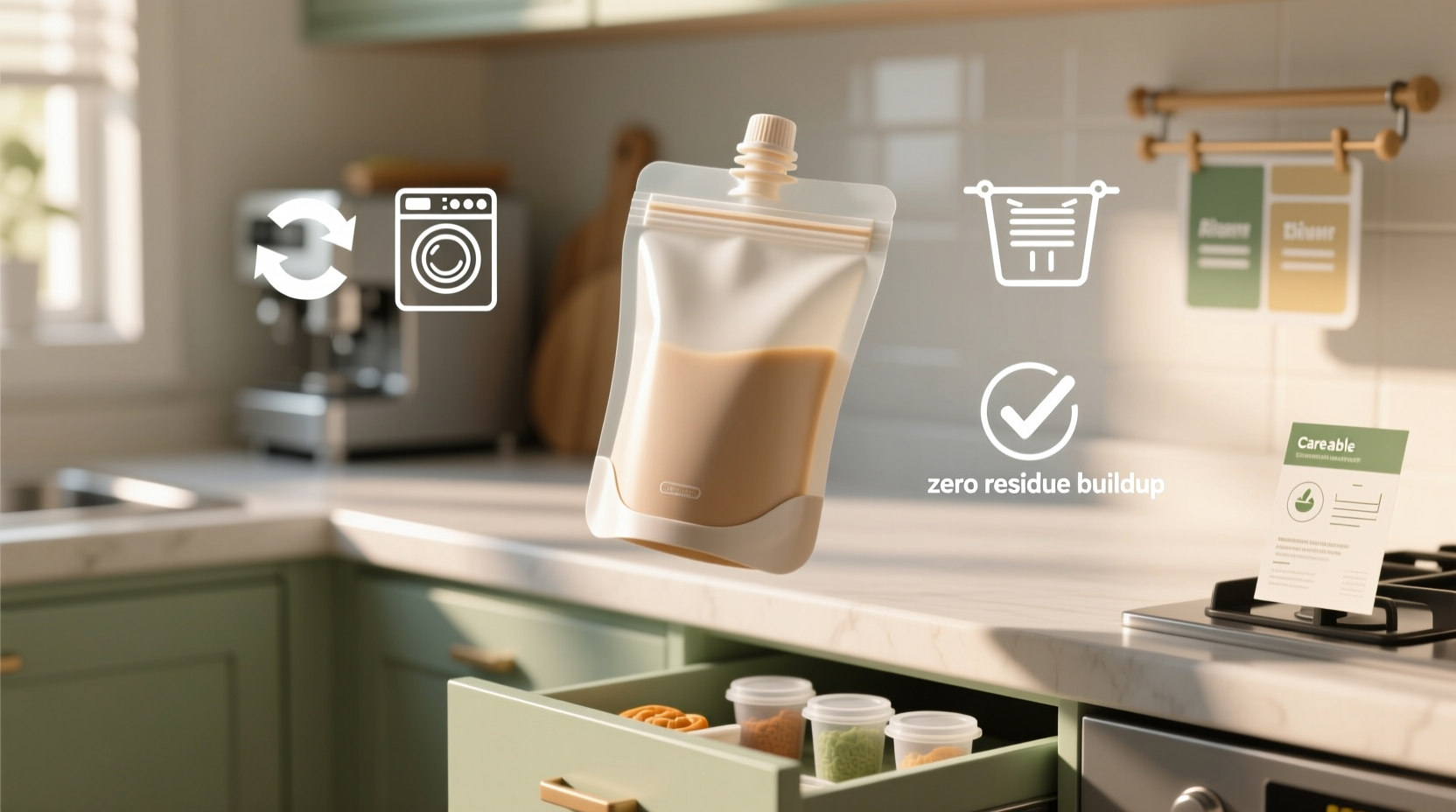 how to clean silicone food pouches safely