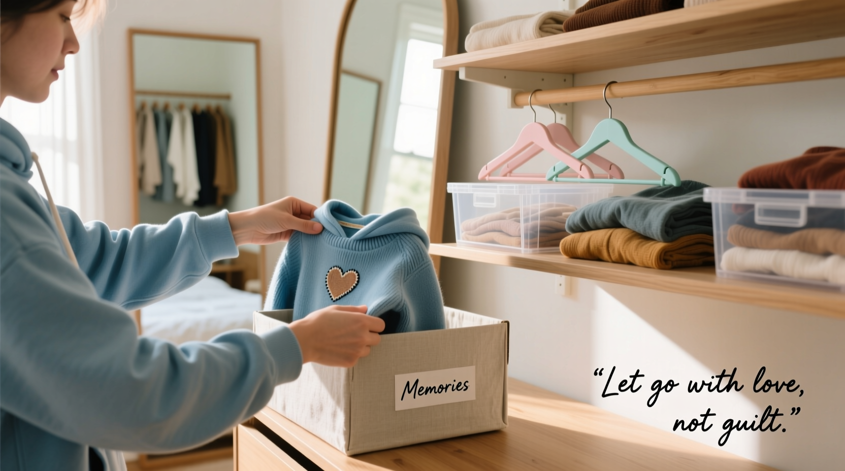 effective methods to declutter your closet when you have emotional attachments to clothes