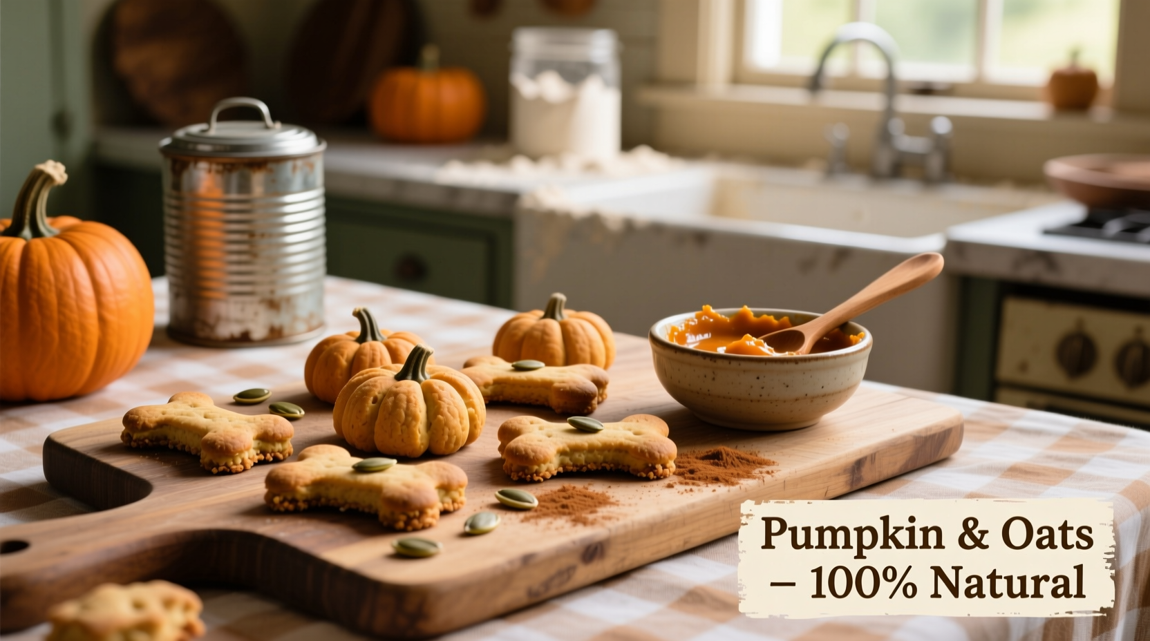 homemade dog biscuits with pumpkin