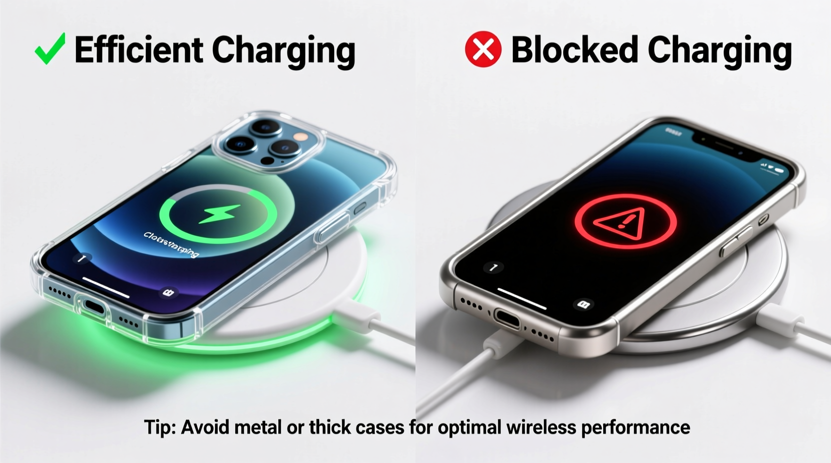 how to tell if your phone case is blocking wireless charging efficiency
