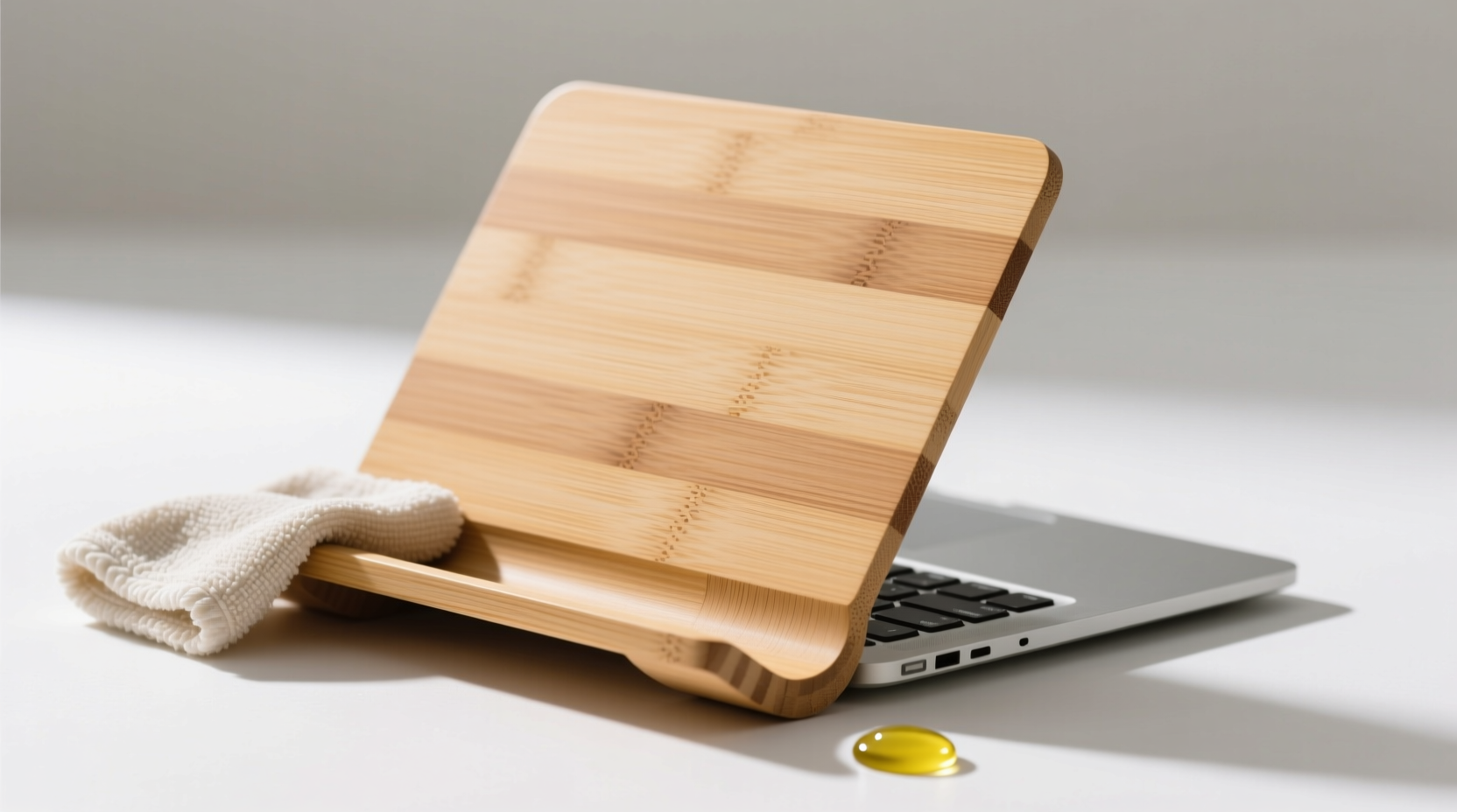 eco friendly cleaning tips bamboo laptop stand care