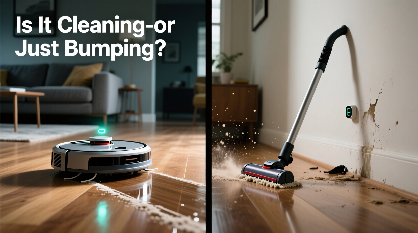 robot vacuum vs stick vacuum is the robot actually cleaning or just bumping into walls