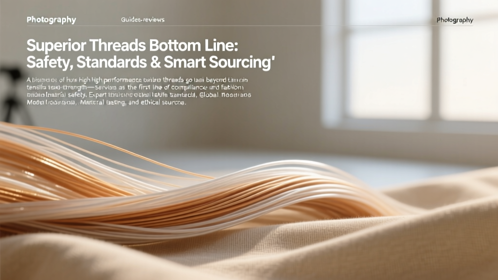 Superior Threads Bottom Line: Safety, Standards & Smart Sourcing