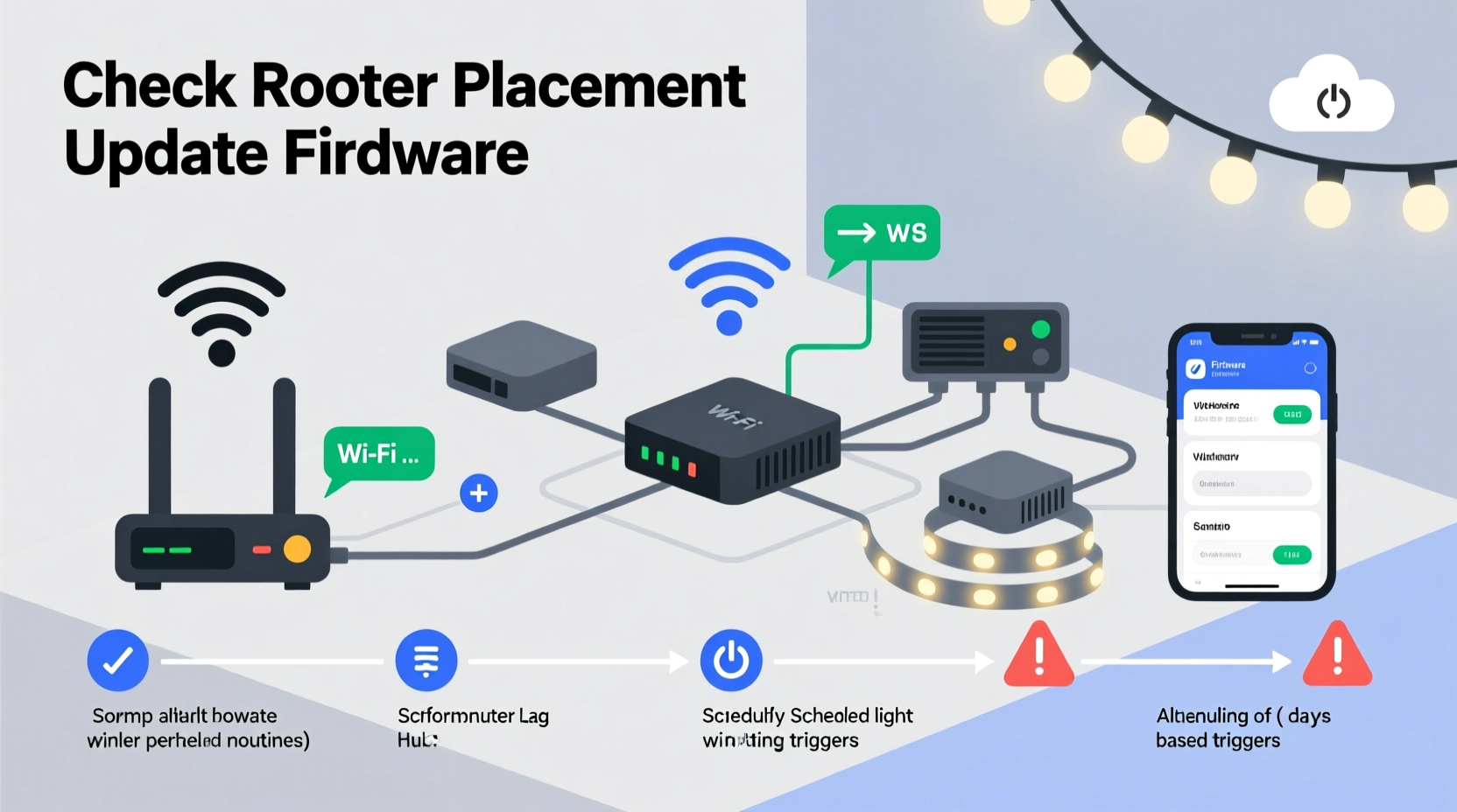 why does my smart christmas lighting system lag during scheduled routines