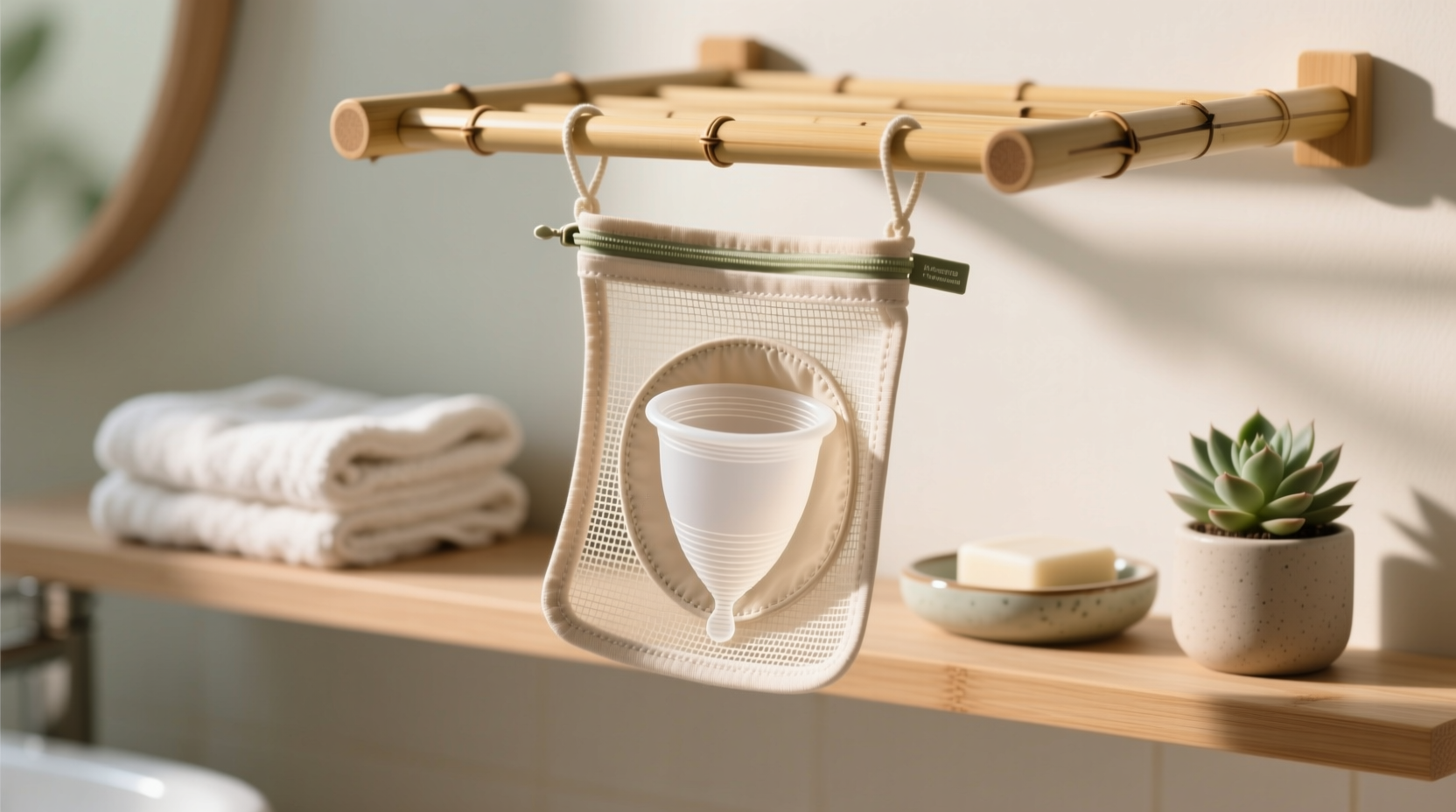 how to wash menstrual cup pouches safely