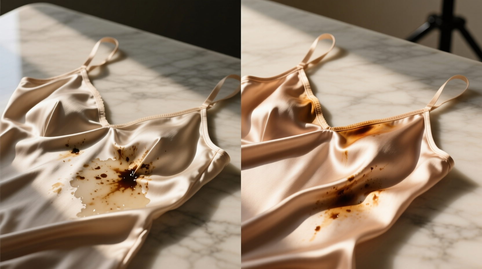 how to remove foundation stains from silk camisoles