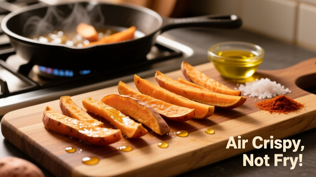 How to Air Crisp Sweet Potato Fries Perfectly