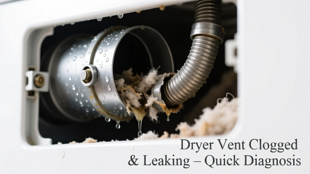 Dryer Vent Clogged and Leaking Water: Quick Diagnosis