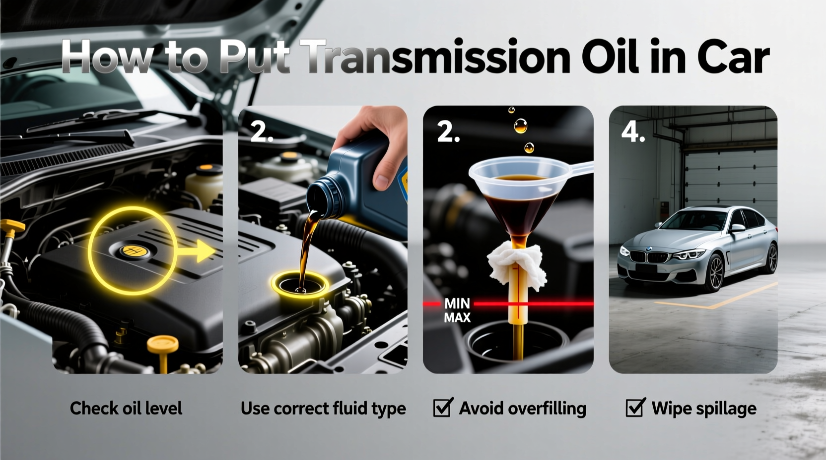 how to put transmission oil in car