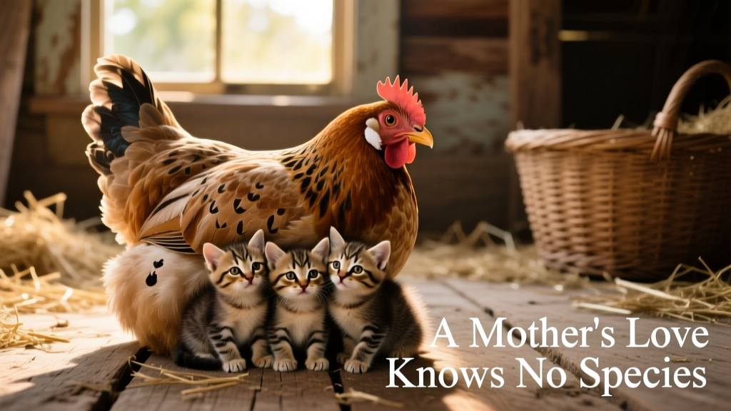 Mama Hen 'Adopts' Baby Kittens in This Precious Viral TikTok