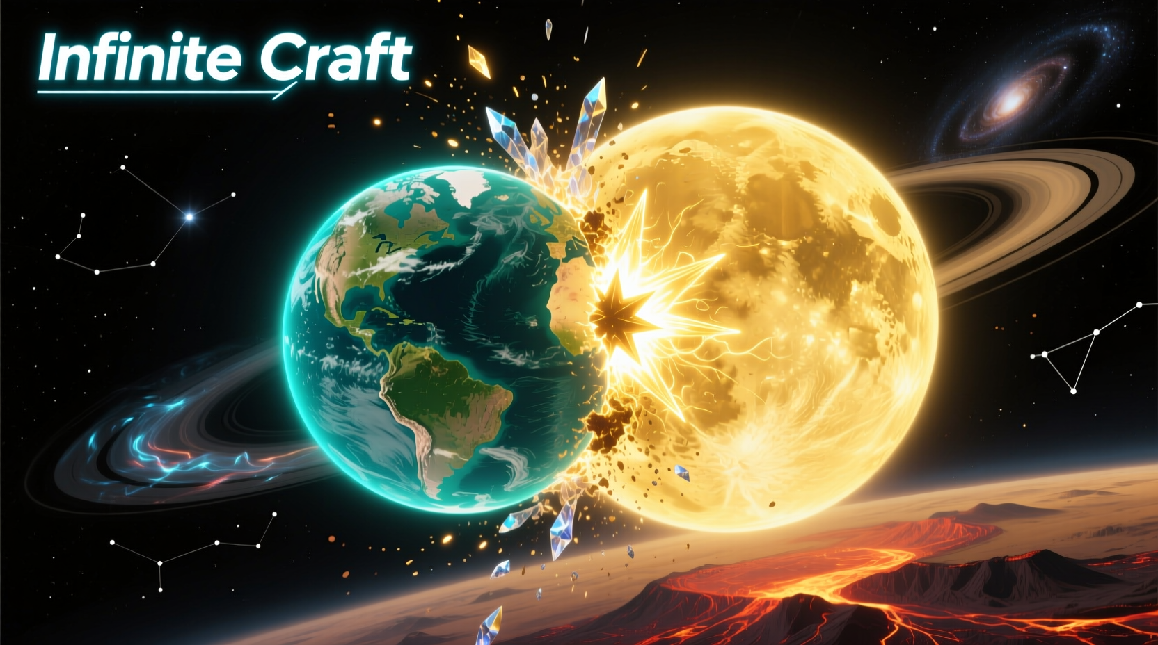 Earth and Star combining to form Venus in Infinite Craft