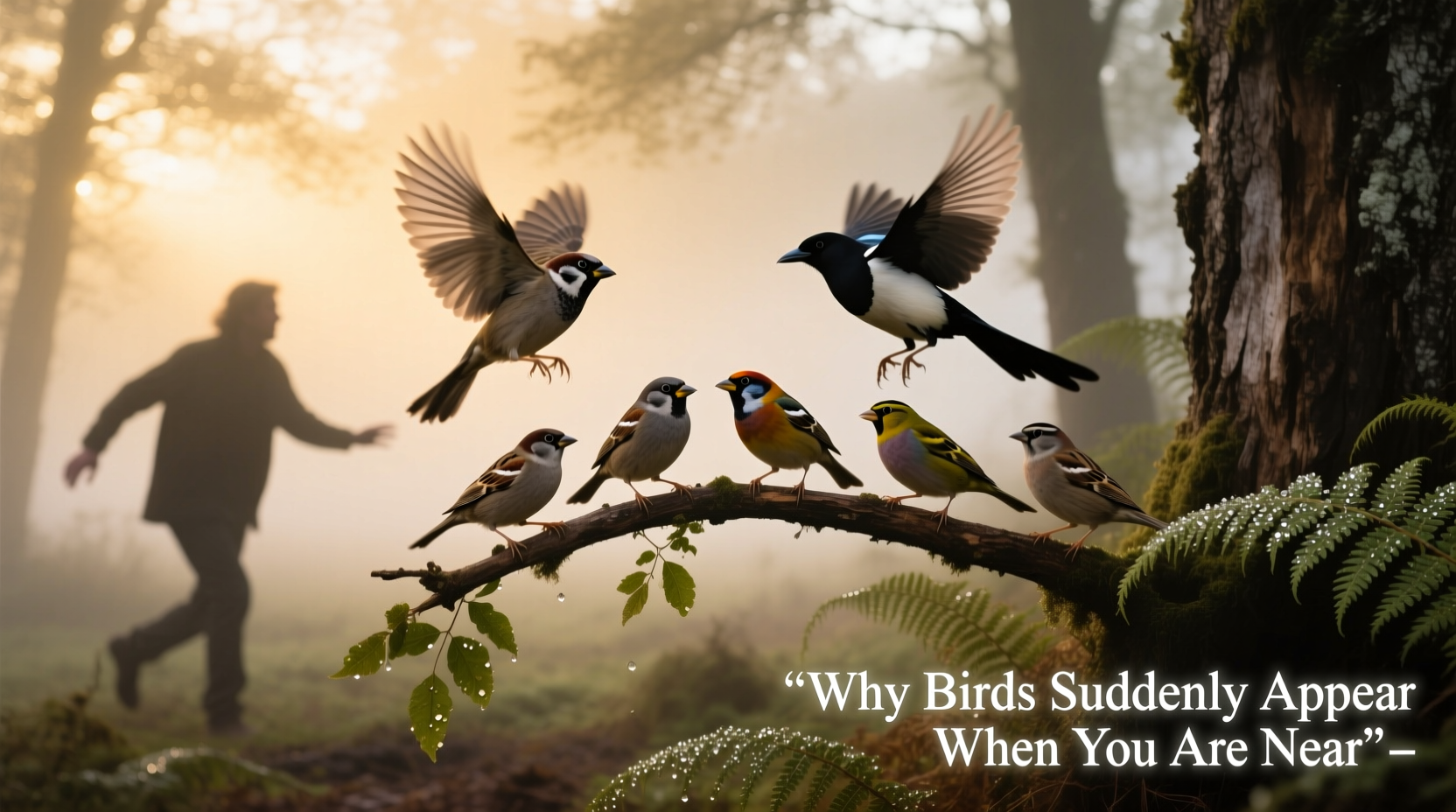 why do birds suddenly appear every time you are near