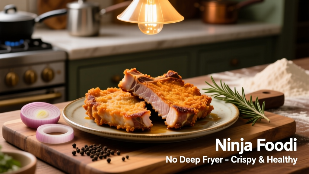 Crispy Fried Pork Chops in Ninja Foodi (No Deep Fryer!)