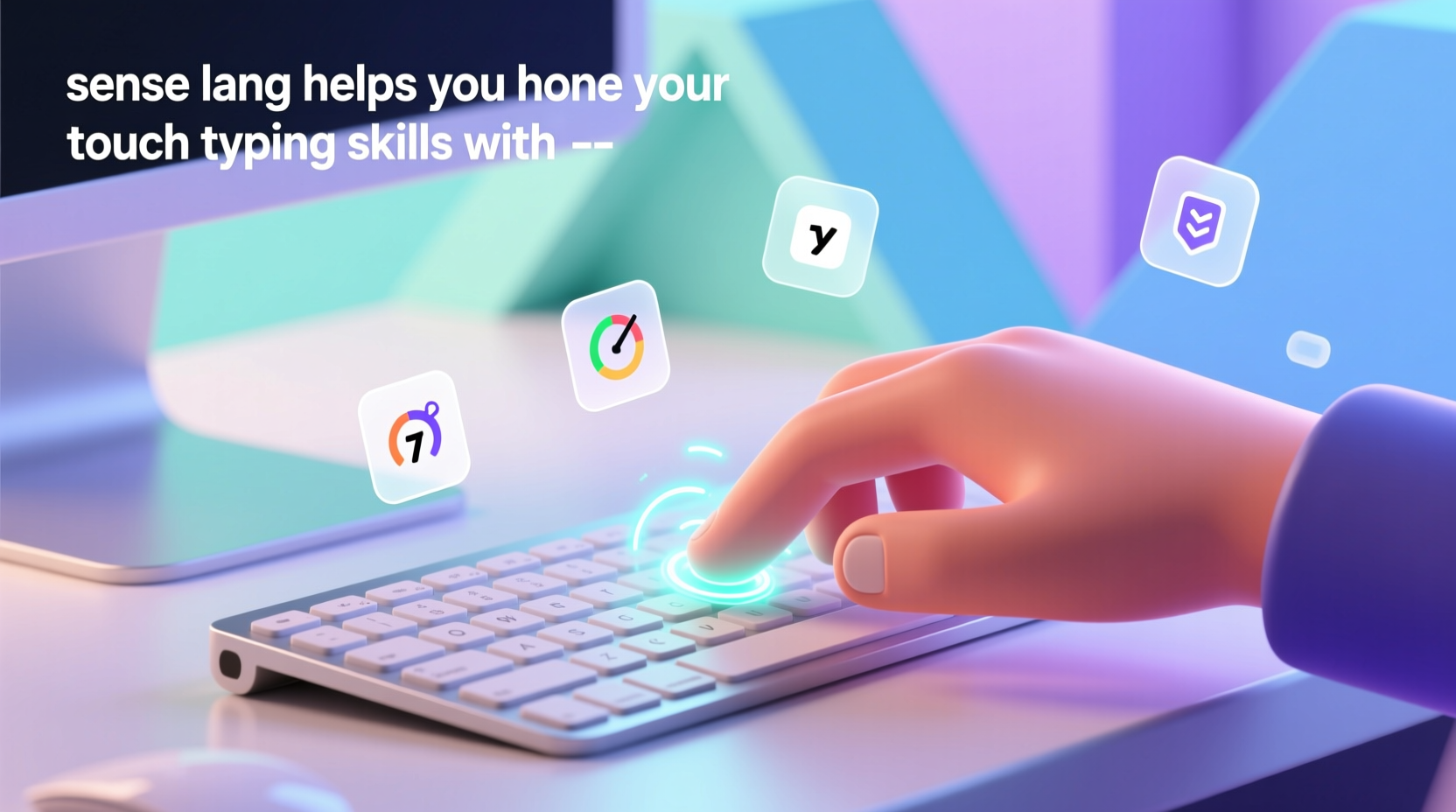 sense lang helps you hone your touch typing skills with
