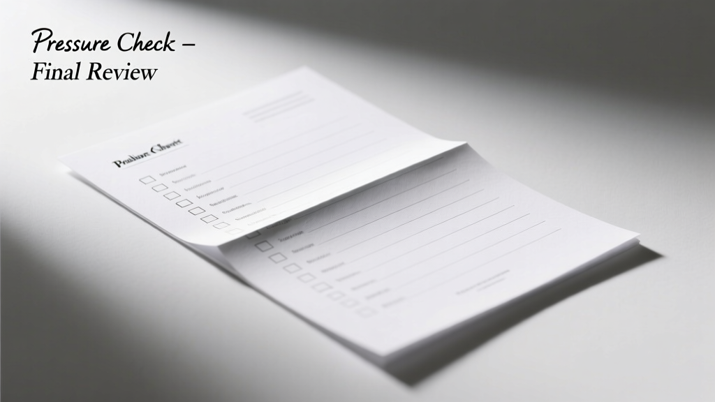 The Pressure Checklist: A Field-Tested Protocol for Critical Systems Verification