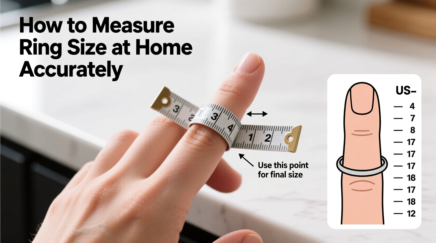 how to measure ring size at home accurately without special tools