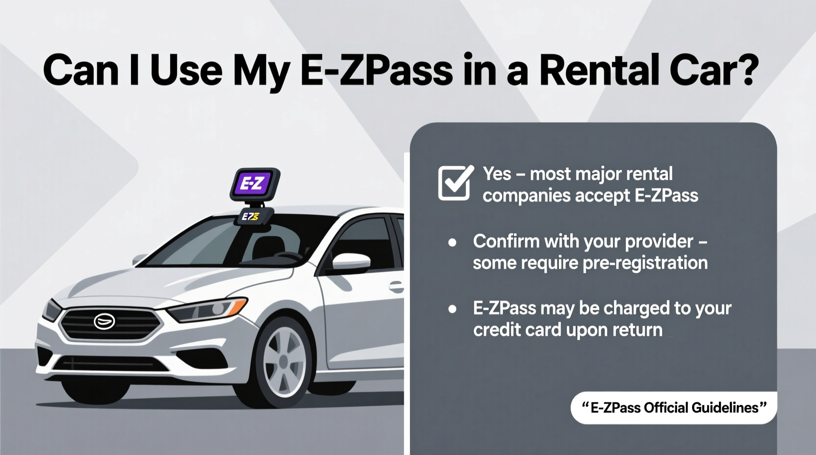 can i use my ezpass in a rental car