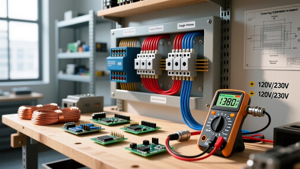 Converting 1380 Watts to Amps: 120V, 230V, and 3-Phase Breaker Sizing