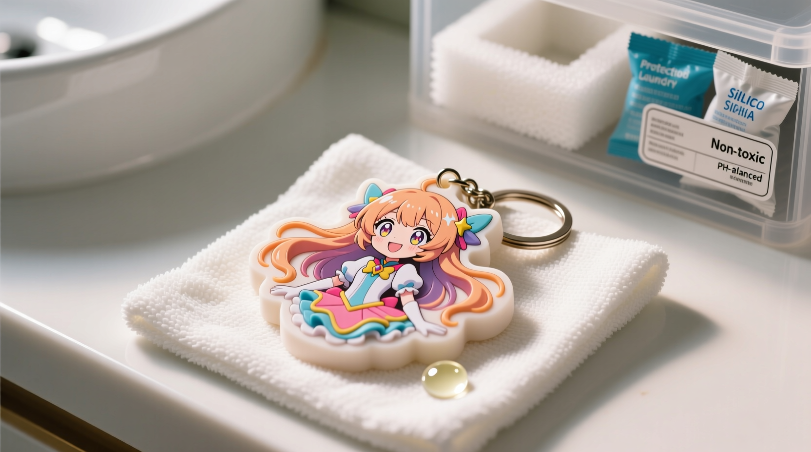 how to clean silicone anime keychain molds after laundry