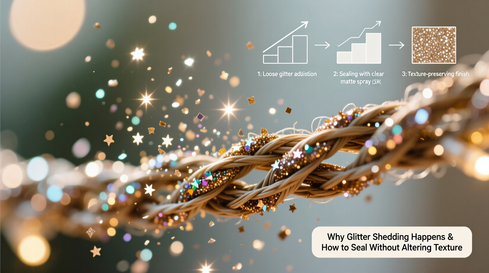 why do some garlands shed glitter everywhere and how to seal them without altering texture