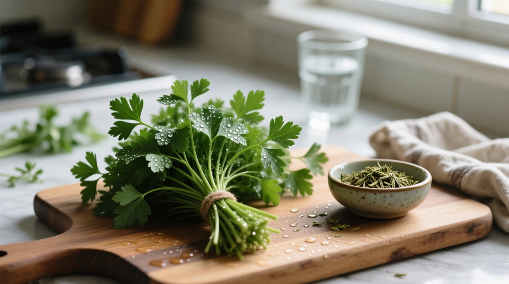 how to dry parsley