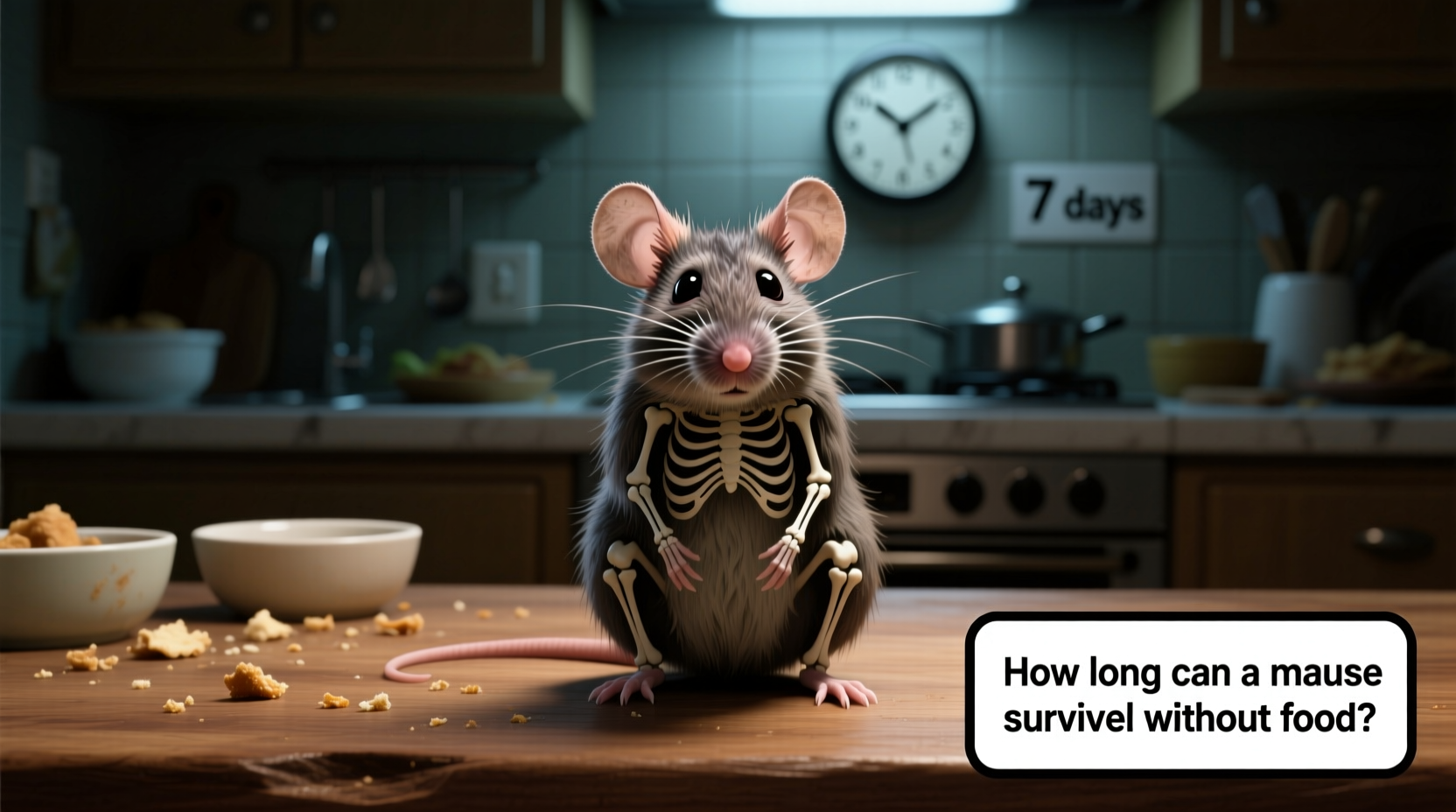 Mouse Survival Without Food: 2-4 Days With Water