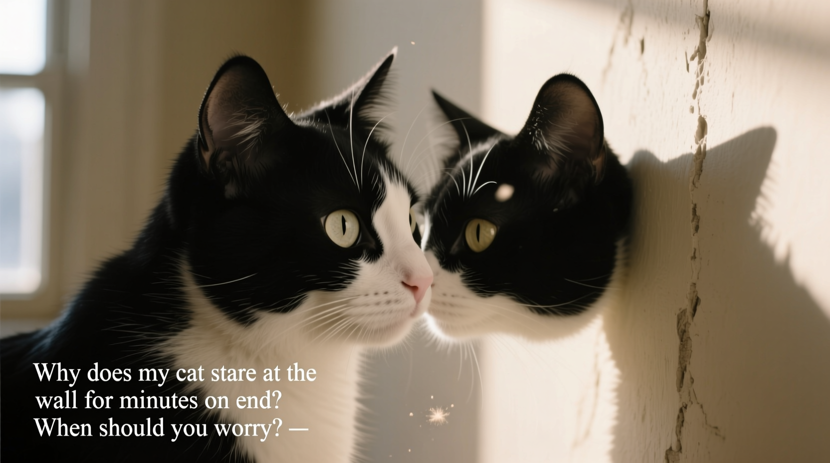 why does my cat stare at the wall for minutes on end when should you worry