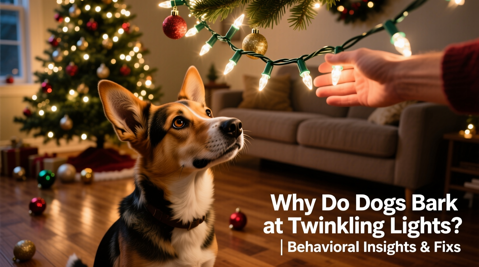 why does my dog bark at twinkling christmas lights behavioral insights and fixes