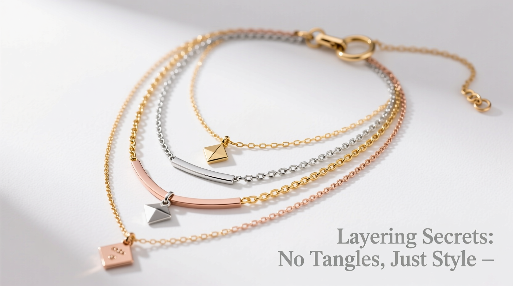 how to layer necklaces without tangling styling hacks for mixed metals