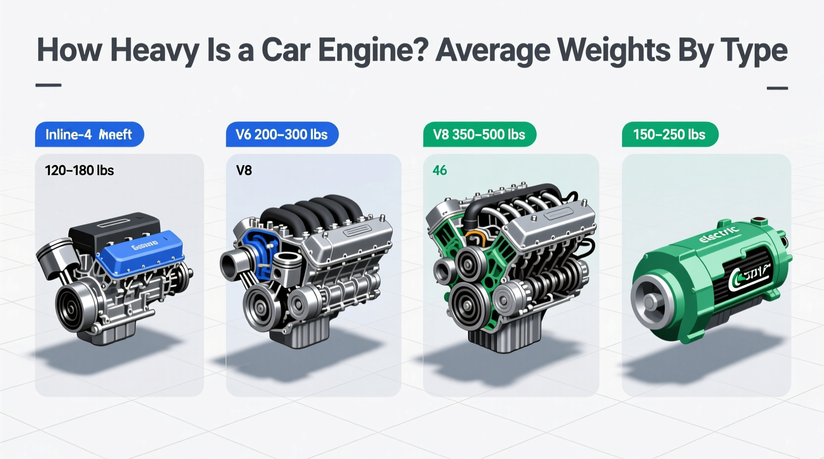 how heavy is a car engine