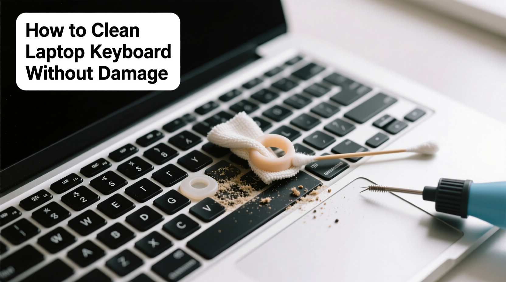 how to clean laptop keyboard without damaging keys or spreading germs