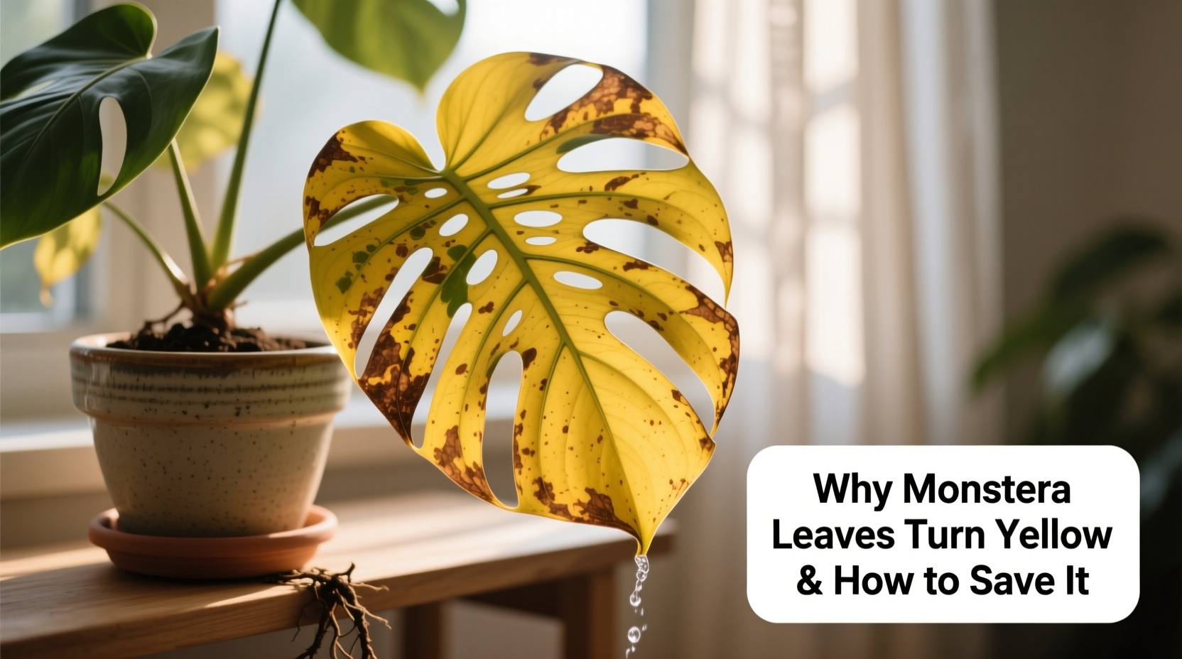 why are my monstera leaves turning yellow and how to save it before it is too late