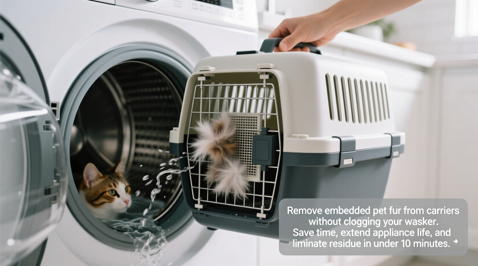 how to clean pet carrier liners without clogging your washer