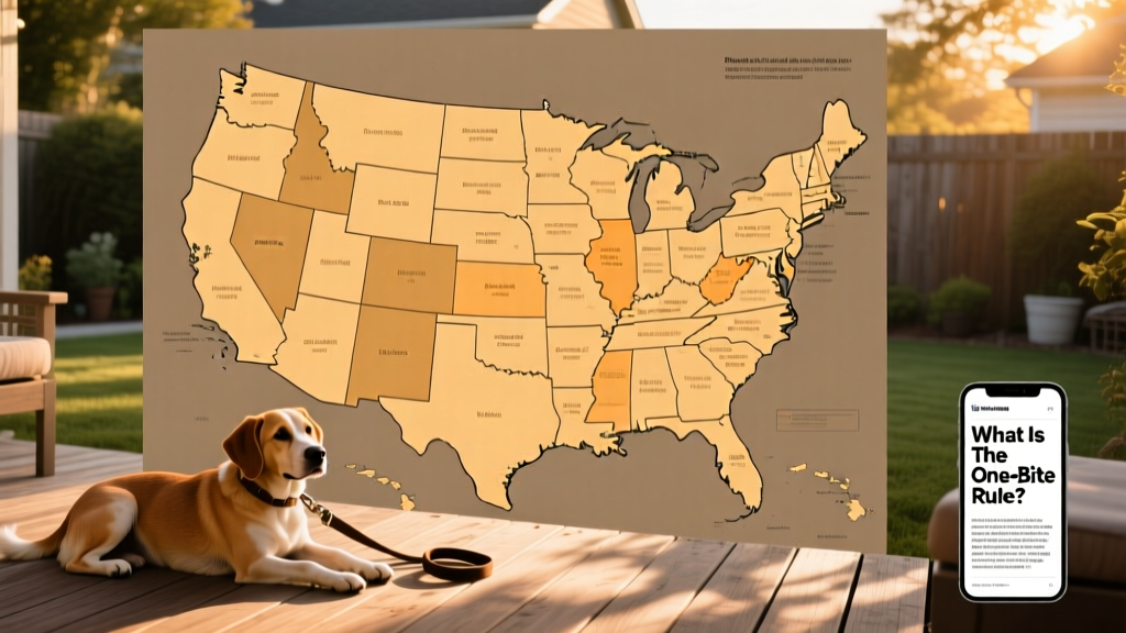 Map of the United States highlighting states that follow the one-bite rule